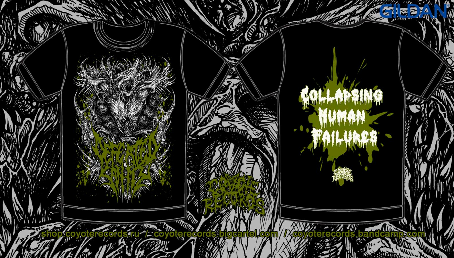 COYOTE RECORDS — DEFEATED SANITY Collapsing Human Failures T-shirt